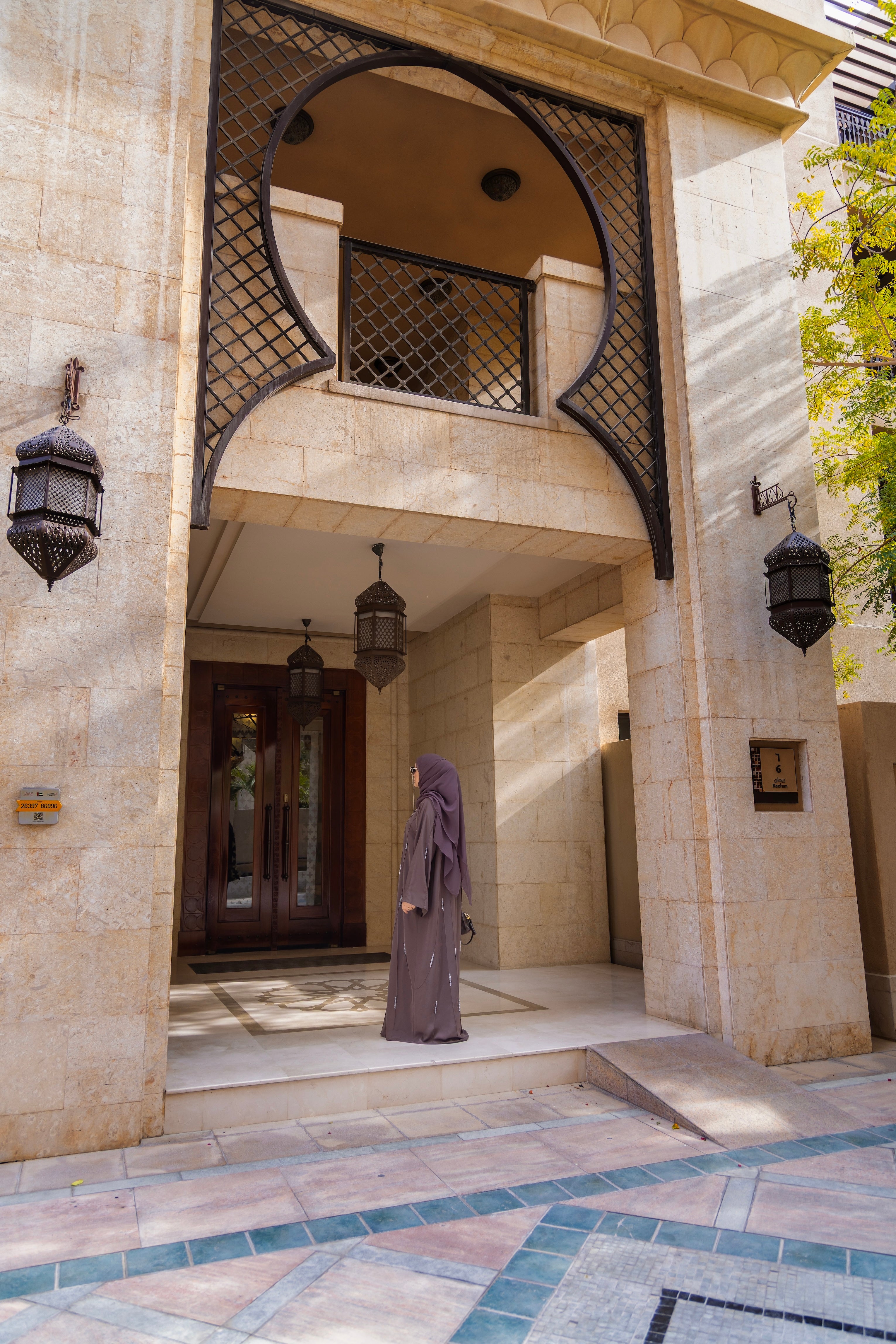 Silberperlen Abaya