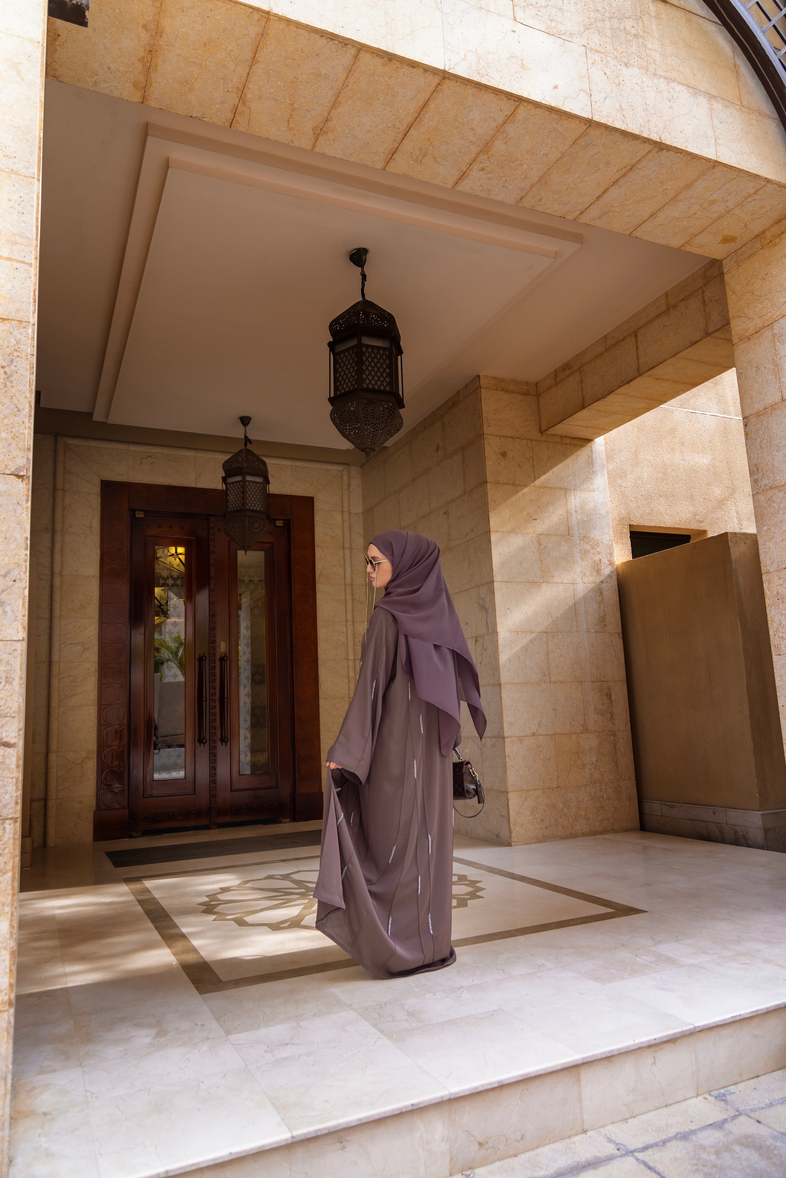 Silberperlen Abaya