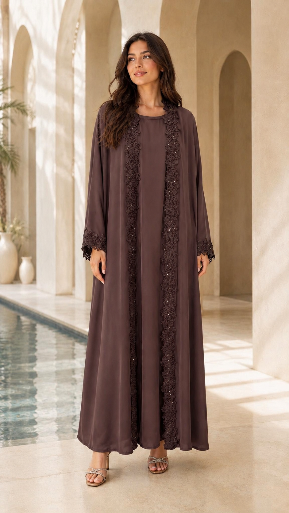Crystal Lace Abaya